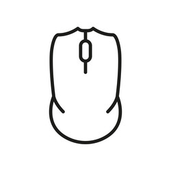 computer mouse line icon pc wireless tool linear vector image
