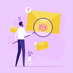 concept of spam message virus malware vector image