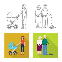 design character and avatar icon set vector image