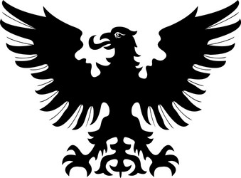 Black heraldic eagle Royalty Free Vector Image
