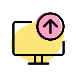 sending data or files to the monitor vector image