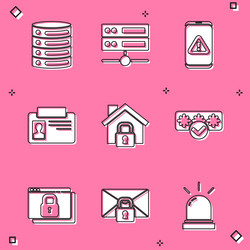 set server data web hosting mobile vector image