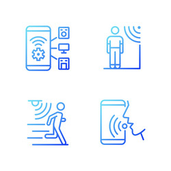Smart Sensor Icon Set vector image