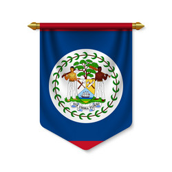 3d realistic pennant with flagn vector image