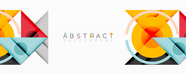 geometric shapes overlap creating vibrant vector image