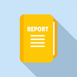 report folder icon flat computer data vector image