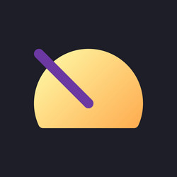 slow down flat gradient fill ui icon for dark vector image