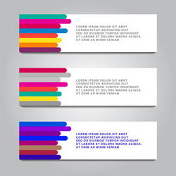 abstract design web banner colorful gradient vector image