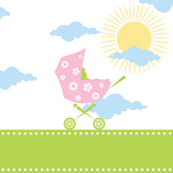 carriage for children Vector Image