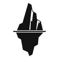 large iceberg floating with hidden part in water vector image