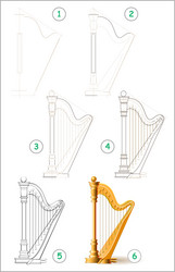 page shows how to learn step by draw vector image
