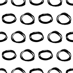 seamless pattern with sketch circles shape vector image