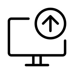 sending data or files to the monitor vector image