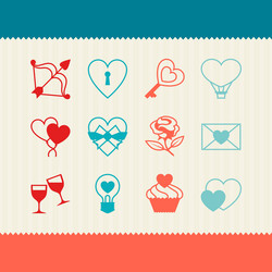 Set of valentines and wedding icons design vector