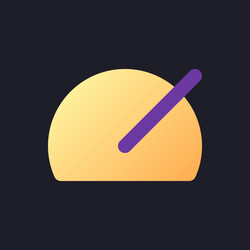 Speed up flat gradient fill ui icon for dark theme vector