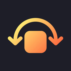 Wobble animation orange solid gradient ui icon vector