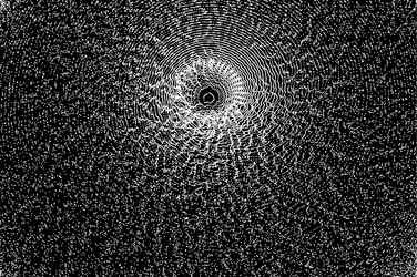 abstract circular background with dynamic dots vector image