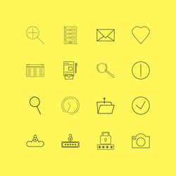 internet of things linear icon set simple outline vector image