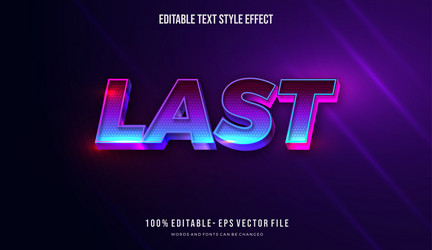 modern editable text style effect gradient color vector image