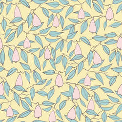 seamless pattern with pears for surface design vector image