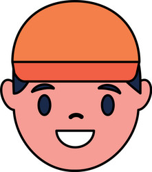 Smiling man face on white background Royalty Free Vector