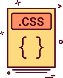 file files css icon design vector image
