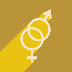 flat with shadow icon and mobile application vector image