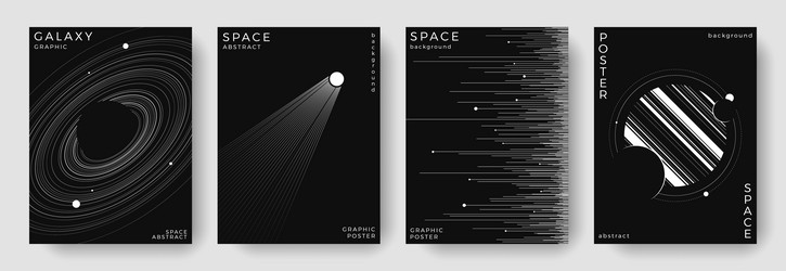 set of abstract space astronomy backgrounds vector image