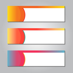 abstract design web banner colorful gradient vector image