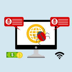 hacker activity computeralert notification vector image