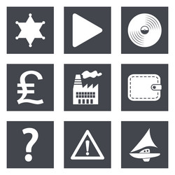 Icons for web design set 24 vector