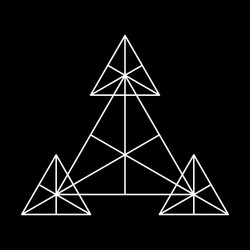 sacred geometry triangle based symbol and elements vector image