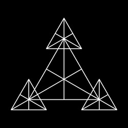 Sacred geometry triangle based symbol and elements vector