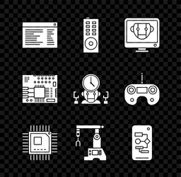 set software web developer programming code vector image