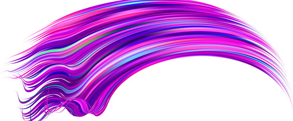 3d colored abstract twisted fluide shape on dark vector image