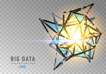 abstract 3d big data visualization tangled vector image