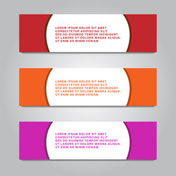 abstract design web banner colorful gradient vector image