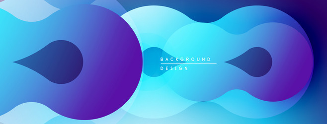 abstract fluid shapes overlap creating vibrant vector image