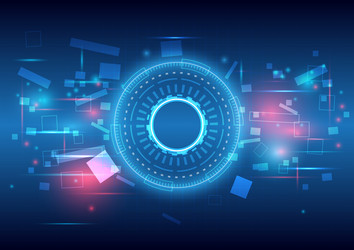 futuristic sci-fi glowing hud user data engineer vector image