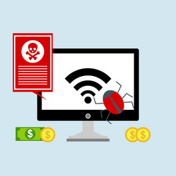 hacker activity computeralert notification vector image