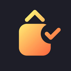 Jump animation applying orange solid gradient ui vector