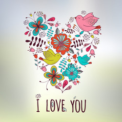 lovely frame floral design heart shape wedding Vector Image