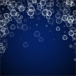 Random soap bubbles abstract background blowing b vector