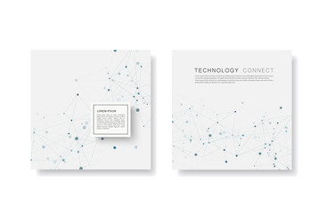 abstract connect background with connected lines vector image