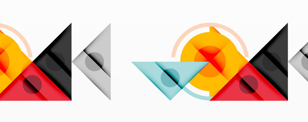 abstract geometric shapes overlap creating vector image