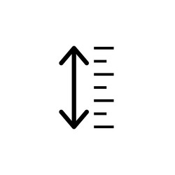 editable height icon design isolated element vector image