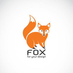 Red fox design on white background Royalty Free Vector Image
