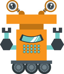 robot operator technology artificial vector image
