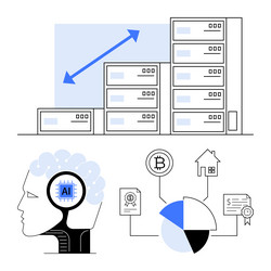 ai-driven financial growth with data visualization vector image