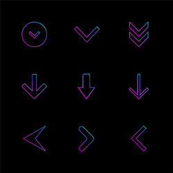 arrows directions pointer arrow user vector image